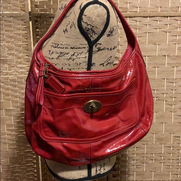 Coach Handbags - 🎉🌹SALE 🌹🎉 Coach Large Red Hobo Bag EUC